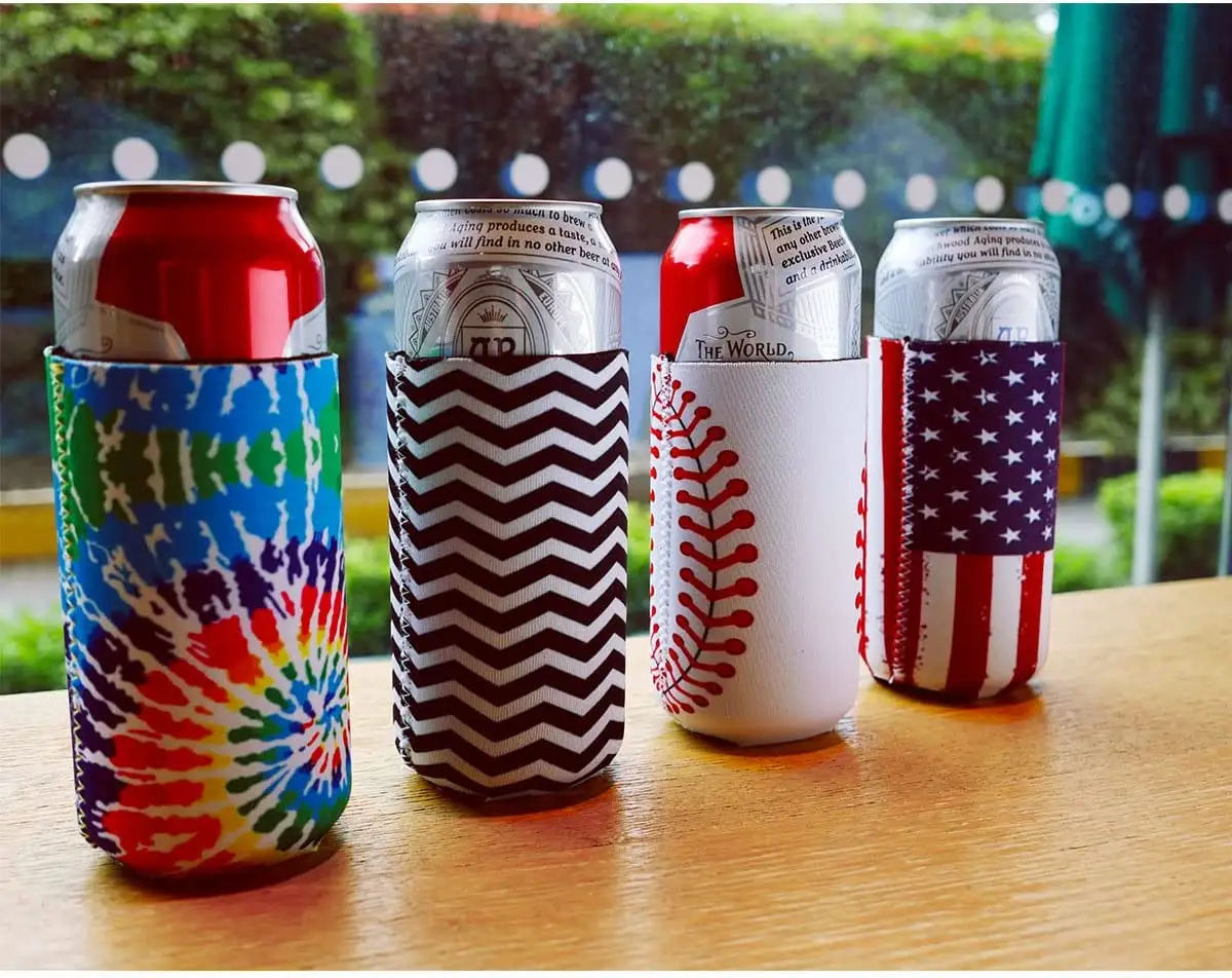 เบียร์นีโอพรีนที่มีคุณภาพพรีเมี่ยมสามารถ Coozies,ลูกถ้วยแบบพับได้เหมาะสำหรับกรงเล็บสีขาว/ตัวชี้วัดและอื่นๆ