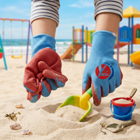 Gants de protection mignons pour enfants en nylon souple 13/15 gauge, imperméables, résistants à l'huile et antidérapants pour le jardin et la cuisine