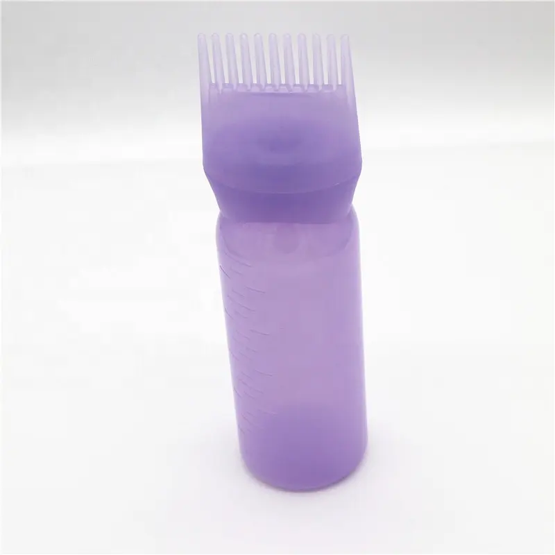 Best price 120ml hair dye squeeze bottle with comb oil applicator bottle for hair hair dry cleaning bottle