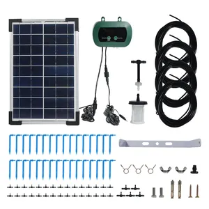 Irrigateur solaire favorable Kit de goutte à goutte à économie d'eau automatique Jardin Plante en pot Contrôle intelligent Irrigation goutte à goutte