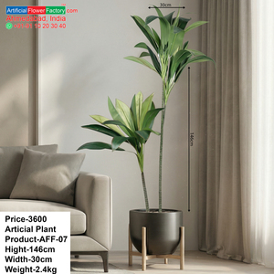Planta Artificial de Dracaena de Dos Tallos, Planta Decorativa en Maceta de Tacto Real para Decoración de Interiores, Hogar, Oficina, Hotel - Product Image 6