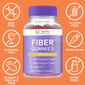 Gummies de mélatonine bio végétaliennes sans sucre, à marque privée OEM, enrichies en fibres et vitamines, 5mg 10mg, pour un sommeil profond et réparateur - Product Image 5