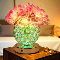 Lampe de chevet LED sans fil rechargeable à 3 couleurs, à intensité variable, avec fonction tactile, en forme d'hortensia en pot