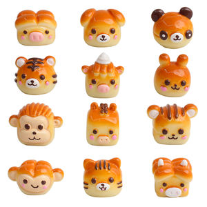 Cabujón de resina con forma de pan de animales adorables para accesorios hechos a mano DIY, dijes de comida en miniatura de resina - Product Image 6