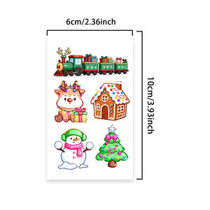 สติกเกอร์รอย<span class=keywords><strong>สัก</strong></span>ลายคริสมาสต์แบบชั่วคราวมีกลิตเตอร์สำหรับใบหน้าและลำคอ - Product Image 2