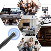 Antenne WiFi pour PC, double bande 2,4 GHz 5 GHz 5,8 GHz, antenne de carte WiFi 3dBi avec connecteur RP-SMA mâle (sans broche)