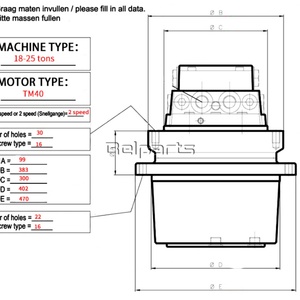Motor de Desplazamiento Hidráulico para Excavadora Belparts DH225 R210-7 JCB220 R215-9, Gran Oferta, TM40 GM40 - Product Image 2