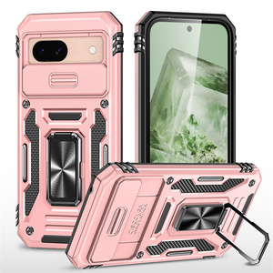 Convient <span class=keywords><strong>pour</strong></span> Google Pixel 7/7Pro/<span class=keywords><strong>7A</strong></span>/8/8Pro/9/9Pro <span class=keywords><strong>coque</strong></span> de téléphone portable hybride TPU + PC avec une fenêtre coulissante <span class=keywords><strong>pour</strong></span> protéger l'objectif - Product Image 2