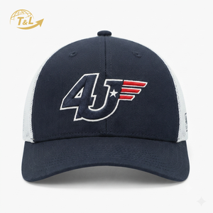 Casquette de baseball 4U personnalisée de haute qualité à 5 panneaux avec logo brodé en 3D, visière incurvée, fermeture snapback, style classique, casquette de sport type trucker - Product Image 2
