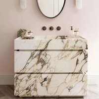 Dalle de marbre Calacatta Viola italienne, motif unique, surface mate affinée, pierre naturelle pour meubles et table console