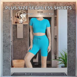 Shorts de Yoga Sin Costuras para Mujer, Talla Grande, Ajuste Delgado, Transpirables, Anti-Sudor, Ligeros, Ecológicos y Reciclables - Product Image 2