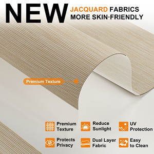 ستائر زيبرا كهربائية ذات طبقتين للنهار والليل، تصميم بسيط وعصري مع تحكم عن بعد ذكي من جوجل للنوافذ - Product Image 5