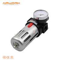 Regulator Kompresor Tekanan Udara Pneumatik Airtac Tipe BR2000 Ar2000 Berbahan Aluminium Alloy Bersertifikasi CE