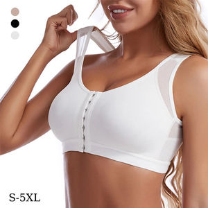 Front Closure Posture Corrector Lift <b>up</b> <b>Bra</b> Women <b>Push</b> <b>up</b> Cross Back Underwear Shockproof Sports Support Fitness Vest <b>Bras</b> S-5XL - Product Image 2