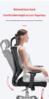 Chaise de bureau pivotante à hauteur réglable avec base chromée, chaise de bureau ergonomique en maille avec appui-tête