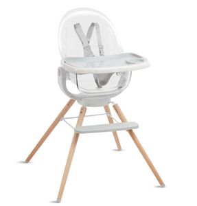 Chaise haute pivotante à 360 ° 3 en 1 pour enfants Chaise à bascule convertible avec rehausseurs en bois Plastique de qualité alimentaire pour bébés - Product Image 1