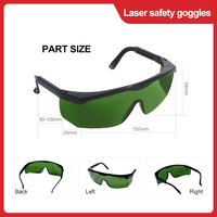 Lunettes LED 200-460nm 900-2000nm avec verre d'erbium 1550 Lunettes de protection laser pour le soudage Protection des yeux de sécurité laser