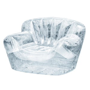 Transparent <b>Inflatable</b> Air <b>Sofa</b> PVC Lounge Chair Portable Seat for Indoor Outdoor Camping - Product Image 1
