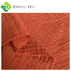 Soft WASHED Organic 100% Cotton <strong>Double</strong> <strong>Gauze</strong> Muslin Fabric for Baby Dresses Lightweight and Breathable for Boys and Girls - Product Image 5