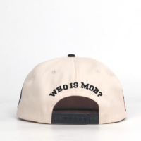 Hete Aanbieding Modieuze Ongevormde Pet met Aangepaste Borduurlogo Gepersonaliseerde Platte Klep 5 Panel Snapback Cap
