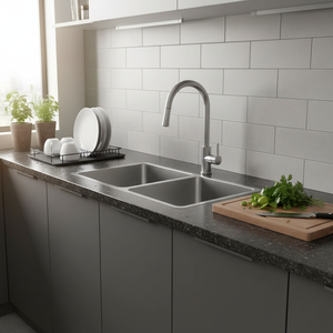 [BAEKJO] Évier de cuisine européen WBD832 améliorant l'efficacité du flux de travail entre les zones de lavage et de rinçage - Product Image 3