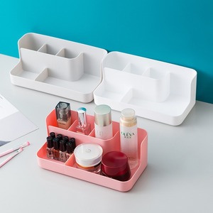 Cosmetic <b>Storage</b> Box Large Capacity <b>Plastic</b> Organizer For Makeup Desk <b>Drawer</b> White Gray Pink Color PP Material - Product Image 4