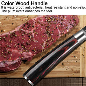 Cuchillo de carne de acero inoxidable con hoja dentada y mango de madera para cocina, hogar, hotel, estilo occidental, utensilio de cocina. - Product Image 4