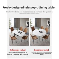 Moderner Minimalistischer Stein-Teleskop-Klapptisch und Stuhl-Kombination für Restaurantnutzung und Wohnmöbel
