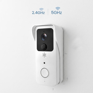 Sonnette vidéo de sécurité sans fil WiFi <span class=keywords><strong>Tuya</strong></span> 2.4G et <span class=keywords><strong>5GHZ</strong></span> 1080P avec alertes intelligentes, vision nocturne et communication bidirectionnelle claire - Product Image 1