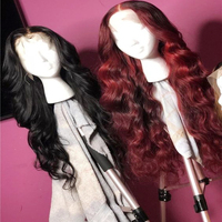 Peluca de Cabello Remy Indio con Frente de Encaje Suizo Transparente HD de Grado 12A, Peluca de Ondas Profundas Sueltas, Cabello Virgen Brasileño