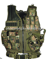 Gilet tactique de luxe camouflage numérique uniforme en polyester avec ceinture à outils