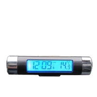 Termometer Tampilan Digital LED dengan Lampu Malam Belakang Termometer Stopkontak Mobil Jam Elektronik