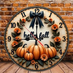 Round Wooden Wall <b>Clock</b> 25x25Cm Hollow Out Silent Non Ticking Home Decor Hanging <b>Clock</b> - Product Image 5