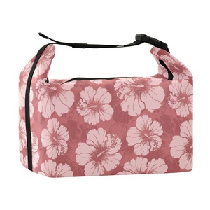 Sac à déjeuner isotherme personnalisé avec logo fleur d'hibiscus hawaïenne, sac de pique-nique à bandoulière, sac isotherme pour le déjeuner - Product Image 1