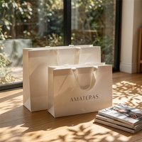 Sacs en carton ivoire de luxe personnalisés pour petits cadeaux, imprimés, recyclables, pour cosmétiques, bijoux, boutiques, avec logo – Vente en gros usine