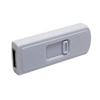 Flashdisk USB Retraktil Putar-Tarik Casing Plastik Putih Desain Geser Logo Custom Grosir Memory Stick
