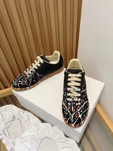 Zapatos Negros de Tacón Alto con Cordones, Personalizados y Lujosos, con Suelas Suaves, Nueva Pintura de Grafiti, Zapatos Casuales para Hombre y Mujer - Product Image 4