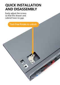 Offre Spéciale moderne fermeture en douceur tiroir glissière Rail 45mm largeur pour cuisine salle à manger en plein air chambre meubles salle de sport hôtel armoire accessoire - Product Image 5