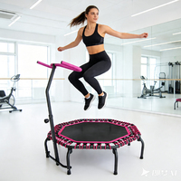 Kosten günstiges Indoor Gym Fitness Mini-Trampolin mit Griff kleines springendes Trampolin bett für Erwachsene und Kinder