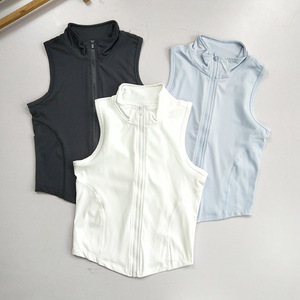 Chaleco Deportivo con Cierre para Mujer - Top sin Mangas de Secado Rápido y Corte Ajustado para Gimnasio, Running y Yoga - Product Image 4