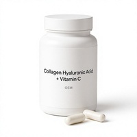 Cápsulas de Colágeno, Ácido Hialurónico y Vitamina C OEM ODM, 60 Unidades, Cápsulas de Cápsula Dura, Suplemento Dietético