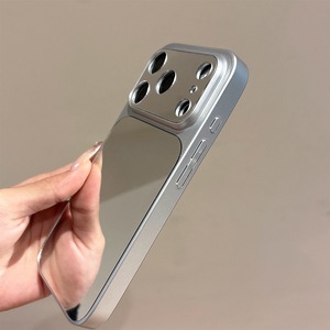 Coque de téléphone personnalisée avec miroir <span class=keywords><strong>argent</strong></span>é pour iPhone 17 Pro Max, design simple, antichoc, protection de l'appareil photo, compatible avec iPhone 16, 15 Plus, 14 - Product Image 6