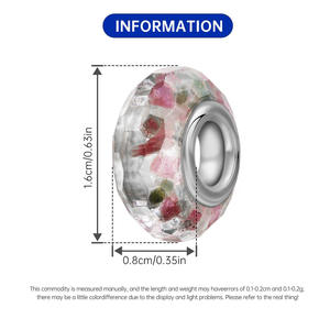 Perles en verre cuivré blanc très demandées, composants essentiels pour bracelets, accessoires et pendentifs DIY haut de gamme originaux. - Product Image 5