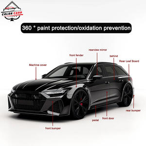 Envoltura de vinilo autoadhesiva Película de cambio de color de coche de PVC Película de envoltura de coche de color rojo antiarañazos - Product Image 6