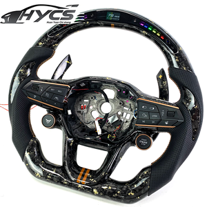 Volante Personalizado de Fibra de Carbono Forjado en Oro con LED para Seat Cupra Tavascan Terramar Formentor VZ <span class=keywords><strong>Leon</strong></span> Ibiza Ateca Arona - Product Image 2