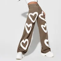 新しいファッションローウエストポケットパンツバギーカジュアルレディースジーンズデニムカーゴパンツ