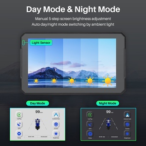Android iOS tương thích 2 + 32GB 7 inch xách tay không dây Carplay màn hình Android tự động không thấm nước <span class=keywords><strong>GPS</strong></span> Wifi cho BMW xe máy - Product Image 5