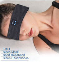 Masque de sommeil 3-en-1 avec écouteurs sans fil TWS intégrés – Bandeau Bluetooth pour homme et femme, idéal pour le sport, la musique et les appels
