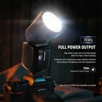 Flash Speedlite Neewer Z2-c Pro 2.4G TTL à tête ronde pour Canon, interface utilisateur améliorée, 2 lampes de modélisation réglables, commutation rapide TTL/M, touche TCM