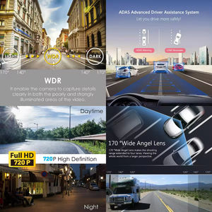 กล้องติดรถยนต์ขนาดเล็ก Podofo ADAS พร้อมระบบบันทึกวิดีโอ DVR มองเห็นในเวลากลางคืน กล้องบันทึกภาพในรถยนต์แบบ USB - Product Image 2